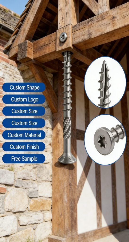 deck screws、stainless steel、Torx star drive、outdoor decking